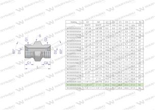 Złączka hydrauliczna redukcyjna calowa BB 1" x 1 1/4" BSP Waryński-170480