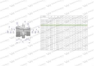 Złączka hydrauliczna redukcyjna metryczna BB M18x1.5 12L / M12x1.5 06L (XG) Waryński ( sprzedawane po 5 )-170519