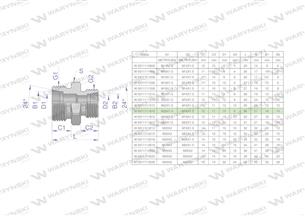 Złączka hydrauliczna redukcyjna metryczna BB M26x1.5 18L / M16x1.5 10L (XG) Waryński ( sprzedawane po 2 )