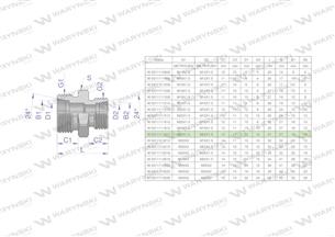 Złączka hydrauliczna redukcyjna metryczna BB M26x1.5 18L / M22x1.5 15L (XG) Waryński ( sprzedawane po 2 )-170543