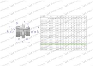 Złączka hydrauliczna redukcyjna metryczna BB M36x2 28L / M26x1.5 18L (XG) Waryński-170564