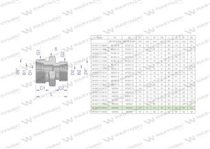 Złączka hydrauliczna redukcyjna metryczna BB M45x2 35L / M30x2 22L (XG) Waryński-170571