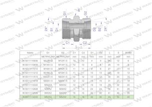 Złączka hydrauliczna metryczna BB M52x2 42L (XG) Waryński-169842