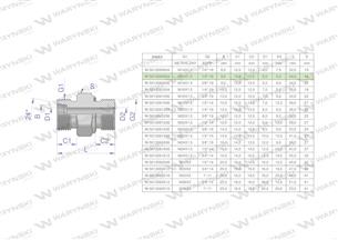 Przyłączka hydrauliczna (odmiana ciężka XGE) BB M16x1.5 08S x 1/4" BSP ED Waryński ( sprzedawane po 5 )-170204