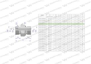 Przyłączka hydrauliczna (odmiana ciężka XGE) BB M18x1.5 10S x 1/4" BSP ED Waryński ( sprzedawane po 5 )-170216