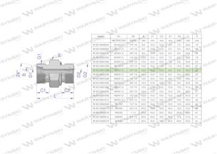 Przyłączka hydrauliczna (odmiana ciężka XGE) BB M20x1.5 12S x 1/4" BSP ED Waryński ( sprzedawane po 5 )-170234