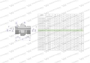 Przyłączka hydrauliczna (odmiana ciężka XGE) BB M20x1.5 12S x 3/8" BSP ED Waryński ( sprzedawane po 5 )-170240