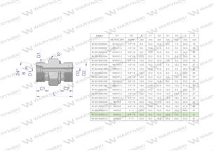 Przyłączka hydrauliczna (odmiana ciężka XGE) BB M36x2 25S x 3/4" BSP ED Waryński ( sprzedawane po 2 )-170297