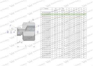 Tulejka różnicowa hydrauliczna calowa AB 1/8"GZ x 3/8"GW BSP Waryński ( sprzedawane po 2 )-169203