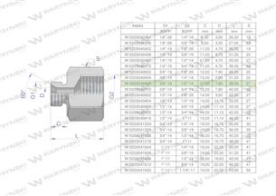 Tulejka różnicowa hydrauliczna calowa AB 3/8"GZ x 1/2"GW BSP Waryński ( sprzedawane po 2 )-169245