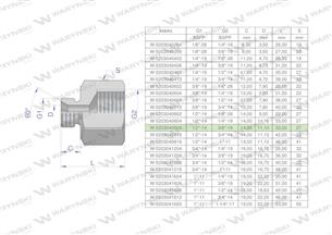Tulejka różnicowa hydrauliczna calowa AB 1/2"GZ x 3/8"GW BSP Waryński ( sprzedawane po 2 )-169269