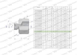 Tulejka różnicowa hydrauliczna calowa AB 1/2"GZ x 3/4"GW BSP Waryński ( sprzedawane po 2 )-169275