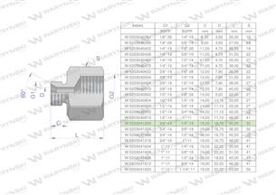 Tulejka różnicowa hydrauliczna calowa AB 3/4"GZ x 1/4"GW BSP Waryński ( sprzedawane po 2 )-169286