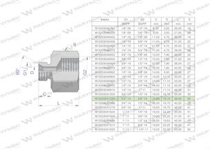 Tulejka różnicowa hydrauliczna calowa AB 3/4"GZ x 3/8"GW BSP Waryński ( sprzedawane po 2 )-169292