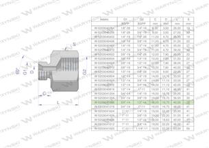 Tulejka różnicowa hydrauliczna calowa AB 3/4"GZ x 1/2"GW BSP Waryński ( sprzedawane po 2 )-169298