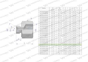 Tulejka różnicowa hydrauliczna calowa AB 3/4"GZ x 1"GW BSP Waryński-169304