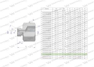 Tulejka różnicowa hydrauliczna calowa AB 1"GZ x 1/2"GW BSP Waryński-169322