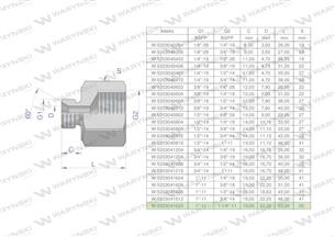 Tulejka różnicowa hydrauliczna calowa AB 1"GZ x 1 1/4"GW BSP Waryński