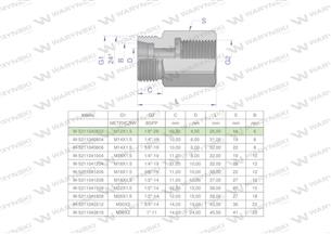 Tulejka różnicowa hydrauliczna AB M12x1.5 06L GZ x 1/8" BSP GW Waryński ( sprzedawane po 2 )-169375