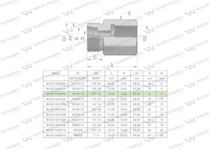 Tulejka różnicowa hydrauliczna AB M14x1.5 08L GZ x 3/8" BSP GW Waryński ( sprzedawane po 2 )-169386