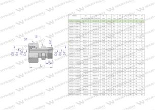 Złączka hydrauliczna metryczna AB (XKOR) A-M14x1.5 08L / B-M12x1.5 06L Waryński ( sprzedawane po 2 )