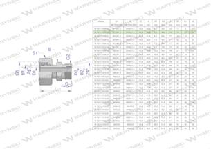Złączka hydrauliczna metryczna AB (XKOR) A-M16x1.5 10L / B-M12x1.5 06L Waryński ( sprzedawane po 2 )-170599