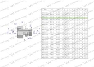 Złączka hydrauliczna metryczna AB (XKOR) A-M18x1.5 12L / B-M12x1.5 06L Waryński ( sprzedawane po 2 )-170605