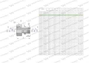 Złączka hydrauliczna metryczna AB (XKOR) A-M16x1.5 10L / B-M14x1.5 08L Waryński ( sprzedawane po 2 )-170617