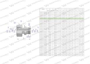Złączka hydrauliczna metryczna AB (XKOR) A-M18x1.5 12L / B-M14x1.5 08L Waryński ( sprzedawane po 2 )-170623