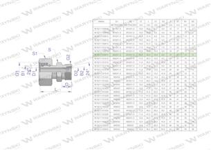 Złączka hydrauliczna metryczna AB (XKOR) A-M22x1.5 15L / B-M14x1.5 08L Waryński ( sprzedawane po 2 )-170629