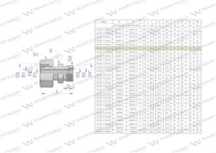 Złączka hydrauliczna metryczna AB (XKOR) A-M18x1.5 12L / B-M16x1.5 10L Waryński ( sprzedawane po 2 )-170635