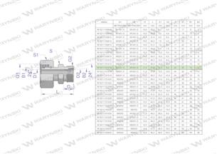 Złączka hydrauliczna metryczna AB (XKOR) A-M26x1.5 18L / B-M16x1.5 10L Waryński-170647