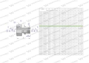 Złączka hydrauliczna metryczna AB (XKOR) A-M22x1.5 15L / B-M18x1.5 12L Waryński ( sprzedawane po 5 )-170671