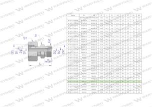 Złączka hydrauliczna metryczna AB (XKOR) A-M45x2 35L / B-M18x1.5 12L Waryński-170695