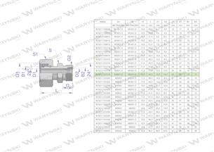 Złączka hydrauliczna metryczna AB (XKOR) A-M26x1.5 18L / B-M22x1.5 15L Waryński ( sprzedawane po 2 )-170701