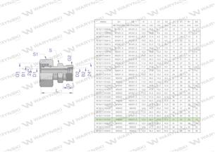 Złączka hydrauliczna metryczna AB (XKOR) A-M45x2 35L / B-M22x1.5 15L Waryński-170719