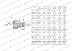 Złączka hydrauliczna metryczna AB (XKOR) A-M45x2 35L / B-M26x1.5 18L Waryński-170737