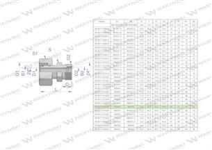 Złączka hydrauliczna metryczna AB (XKOR) A-M36x2 28L / B-M30x2 22L Waryński-170743