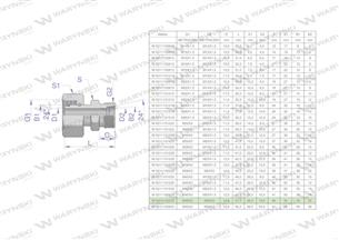 Złączka hydrauliczna metryczna AB (XKOR) A-M45x2 35L / B-M30x2 22L Waryński-170749