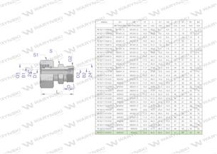 Złączka hydrauliczna metryczna AB (XKOR) A-M45x2 35L / B-M36x2 22L Waryński-170755