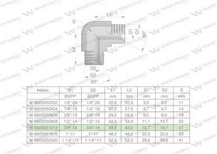 Kolanko hydrauliczne calowe BB 3/4" BSP (XW) Waryński ( sprzedawane po 2 )-170880