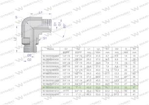 Kolanko hydrauliczne nastawne calowe BB 3/4" x 1" BSP z regulacją Waryński-168557