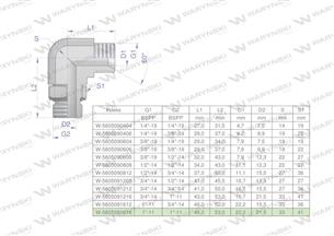 Kolanko hydrauliczne nastawne calowe BB 1" x 1" BSP z regulacją Waryński-168569