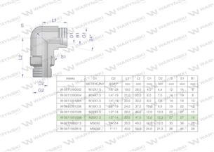 Kolanko hydrauliczne nastawne BB M26x1.5 18L x 1/2"BSP z regulacją Waryński-168605