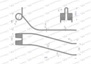 Palec zgrabiarka zastosowanie Kuhn WARYŃSKI W-57701700