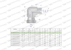 Kolanko hydrauliczne calowe AB 1/8" BSP Waryński-169619