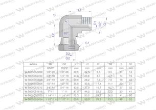 Kolanko hydrauliczne calowe AB 1 1/2" BSP Waryński-169659