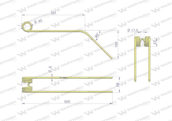 Palec zgrabiarka zastosowanie Niemeyer WARYŃSKI W-600013