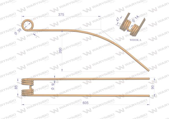 Palec zgrabiarka zastosowanie Niemeyer WARYŃSKI W-600014