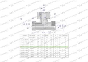 Trójnik hydrauliczny symetryczny metryczny BAB M22x1.5 15L (XEVT) Waryński ( sprzedawane po 5 )-169607